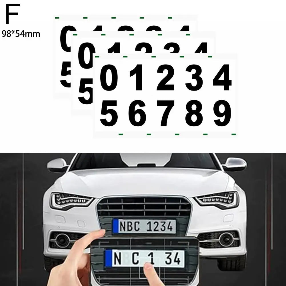 REFLECTIVE LICENSE PLATE DECAL (NUMBERS)