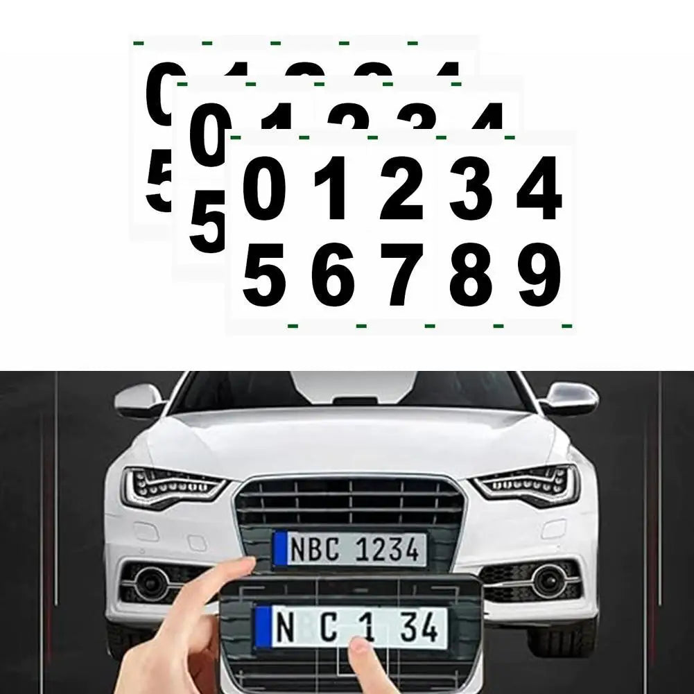 REFLECTIVE LICENSE PLATE DECAL (NUMBERS)